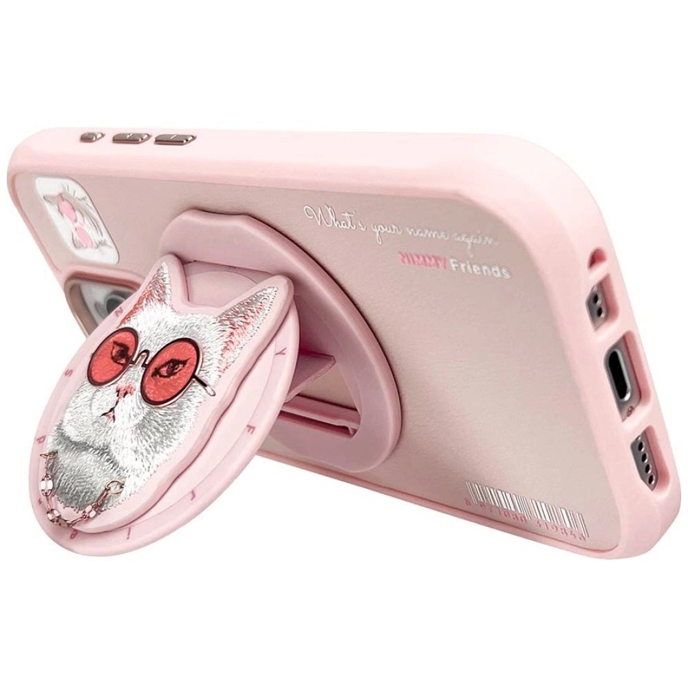 iPhone 16 Pro Max Nimmy Glasses Cool Cat dėklas su MagSafe – rožinis 4 iPhone 16 Pro Max Nimmy Glasses Cool Cat dėklas su MagSafe – rožinis 4