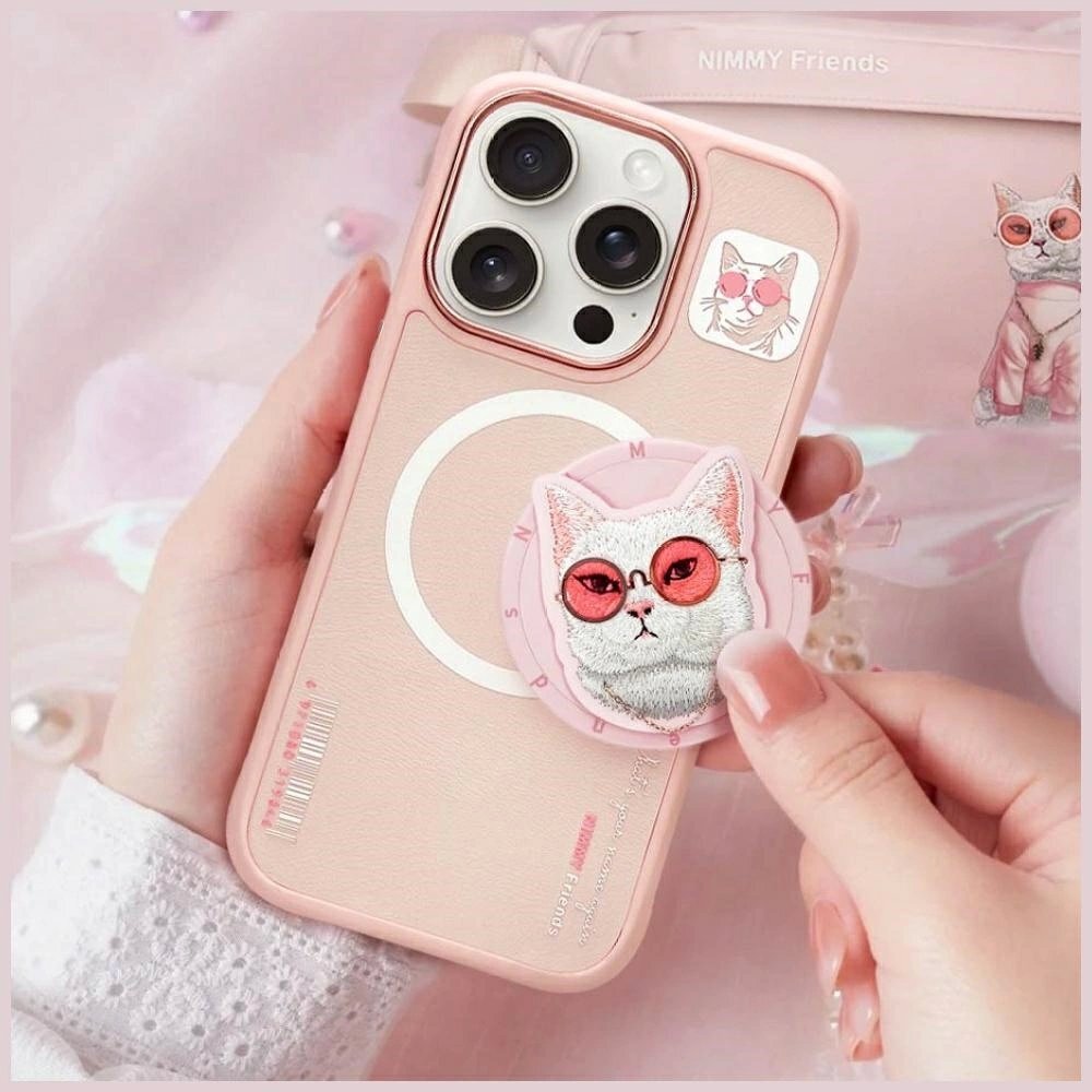 iPhone 16 Pro Max Nimmy Glasses Cool Cat dėklas su MagSafe – rožinis 8 iPhone 16 Pro Max Nimmy Glasses Cool Cat dėklas su MagSafe – rožinis 8