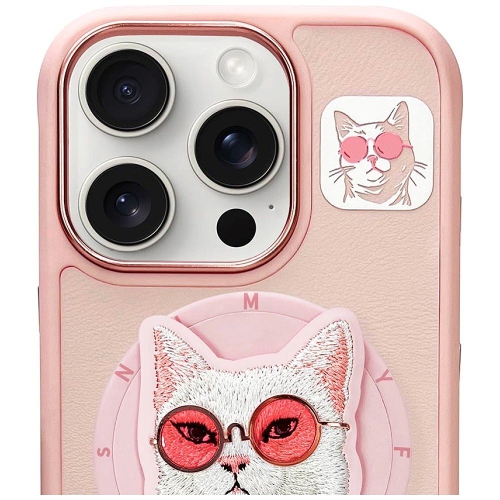 iPhone 16 Pro Nimmy Glasses Cool Cat dėklas su MagSafe – rožinis 1 iPhone 16 Pro Nimmy Glasses Cool Cat dėklas su MagSafe – rožinis 1