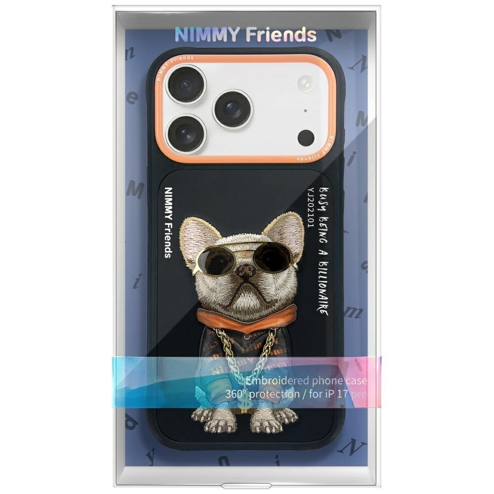 iPhone 17 Pro Nimmy Glasses Cool Dog dėklas – juodas 1