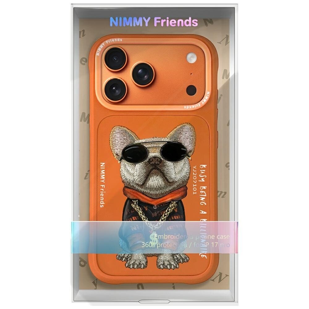 iPhone 17 Pro Nimmy Glasses Cool Dog dėklas – oranžinis 6 iPhone 17 Pro Nimmy Glasses Cool Dog dėklas – oranžinis 6
