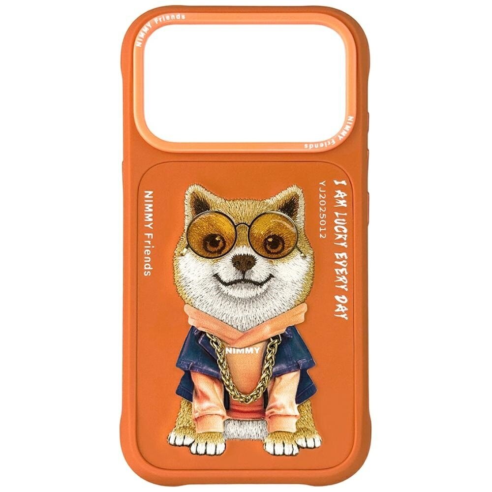 iPhone 17 Pro Nimmy Glasses Cool Dog dėklas – oranžinis iPhone 17 Pro Nimmy Glasses Cool Dog dėklas – oranžinis