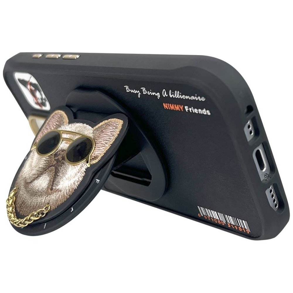iPhone 16 Pro Nimmy Glasses Cool Dog dėklas su MagSafe – juodas 4