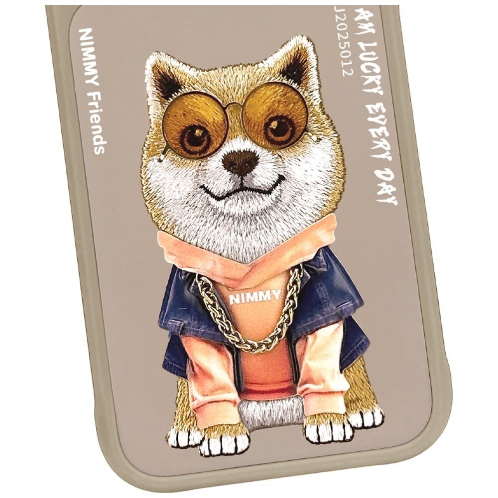 iPhone 17 Pro Nimmy Glasses Cool Nag dėklas – smėlinis 4