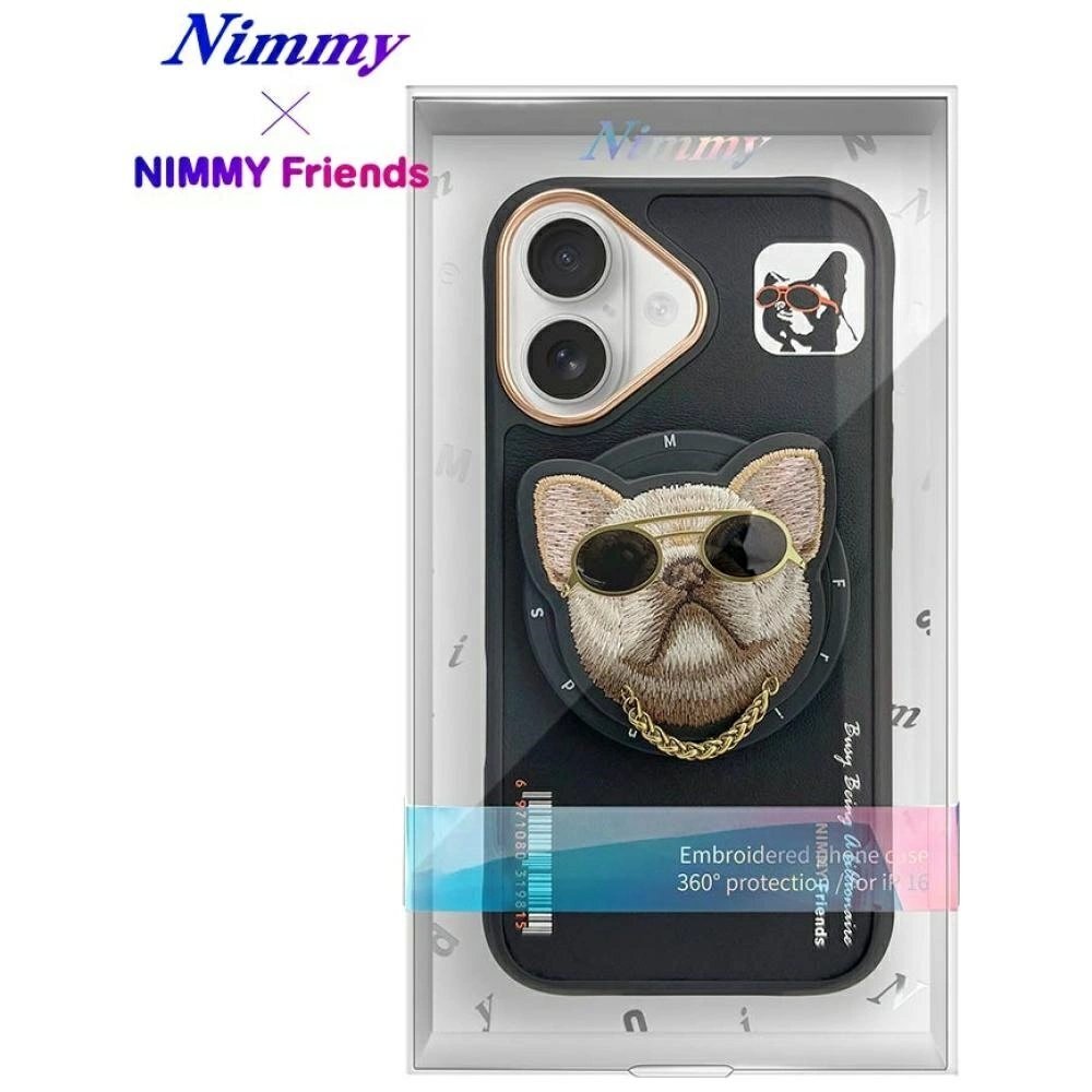 iPhone 16 Nimmy Glasses Cool dėklas su MagSafe – juodas 16