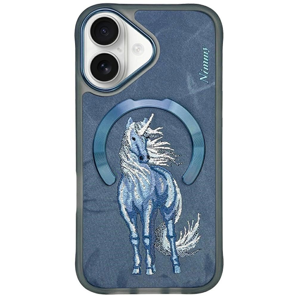 iPhone 16 Nimmy Magnetic Fantasy Animal dėklas su MagSafe – mėlynas iPhone 16 Nimmy Magnetic Fantasy Animal dėklas su MagSafe – mėlynas
