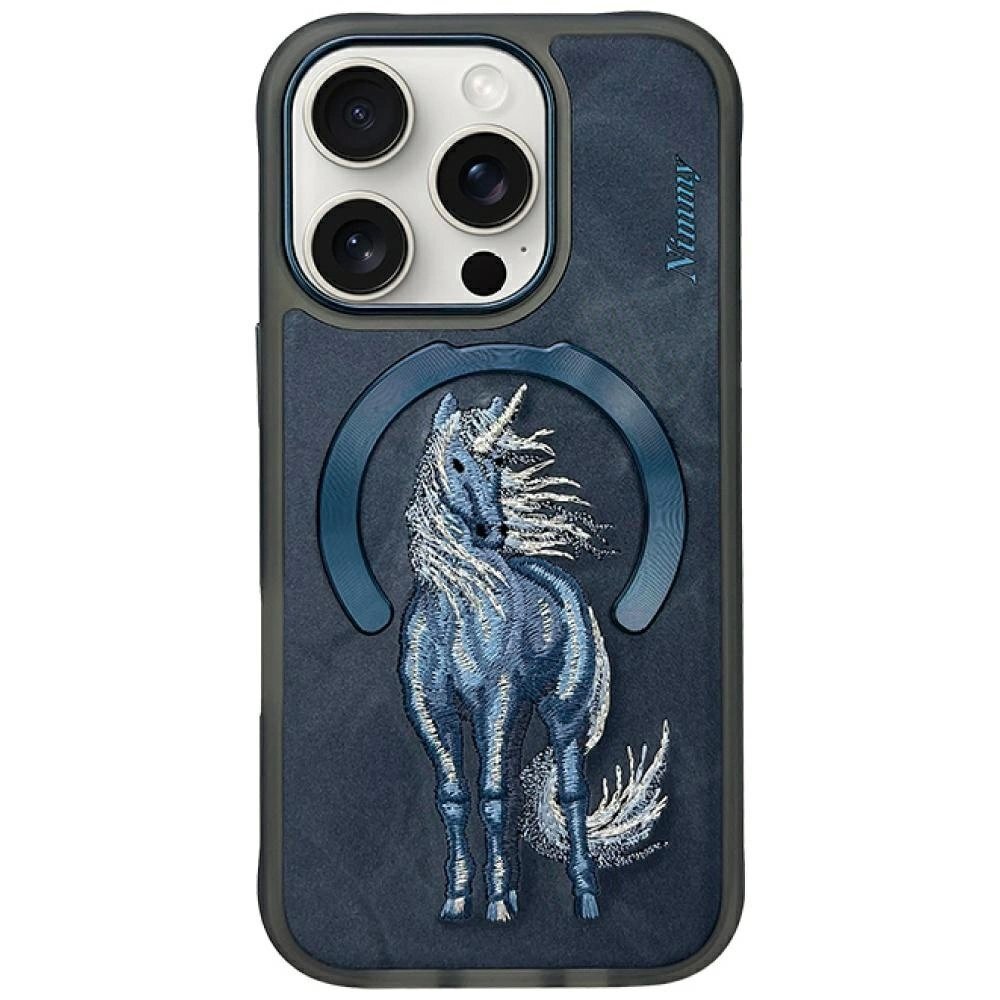 iPhone 16 Pro Max Nimmy Magnetic Fantasy Animal dėklas su MagSafe – mėlynas