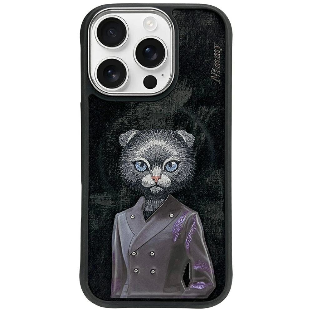 iPhone 16 Pro Max Nimmy Magnetic fashion cute pet dėklas su MagSafe – juodas iPhone 16 Pro Max Nimmy Magnetic fashion cute pet dėklas su MagSafe – juodas
