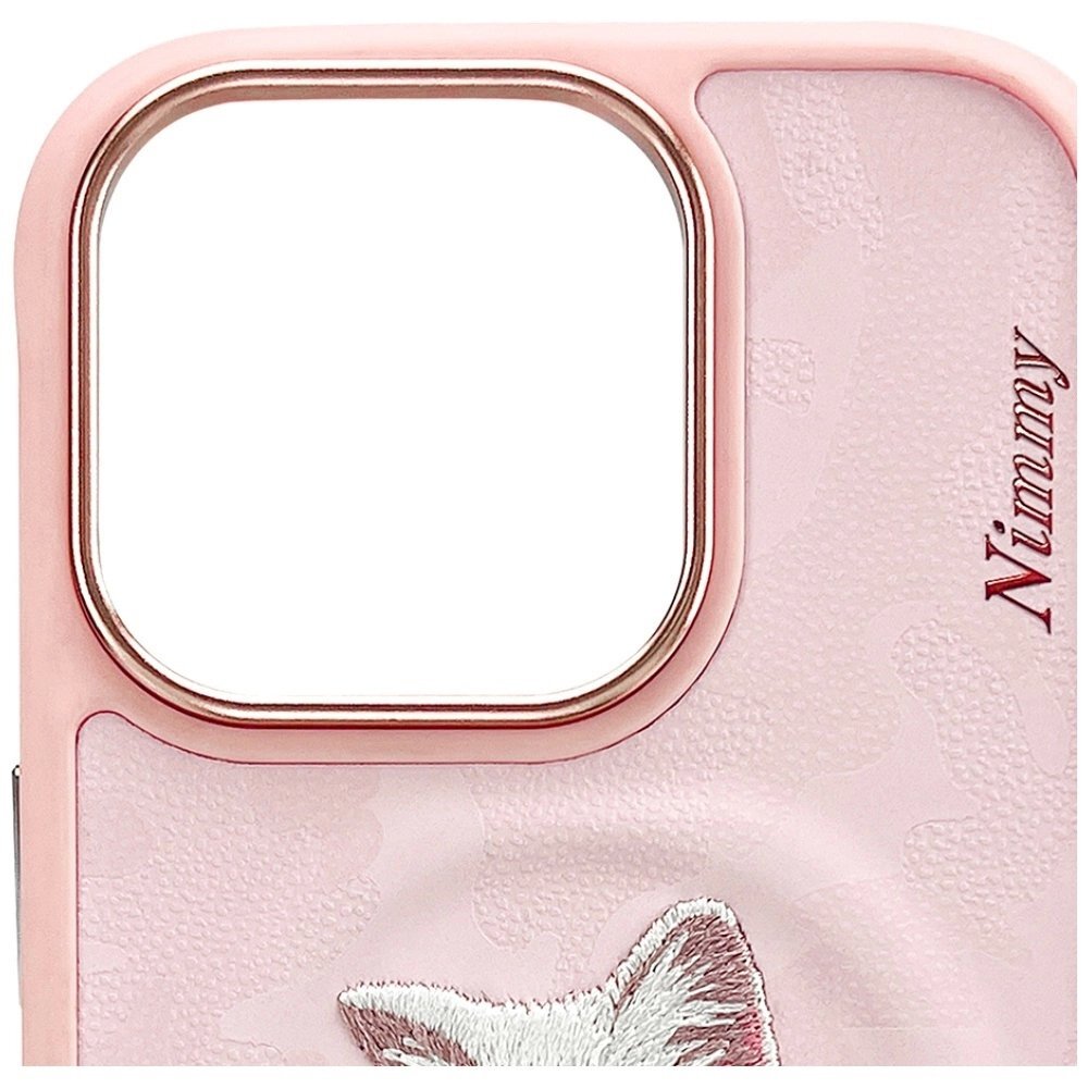 iPhone 16 Pro Max Nimmy Magnetic fashion cute pet dėklas su MagSafe – rožinis 2