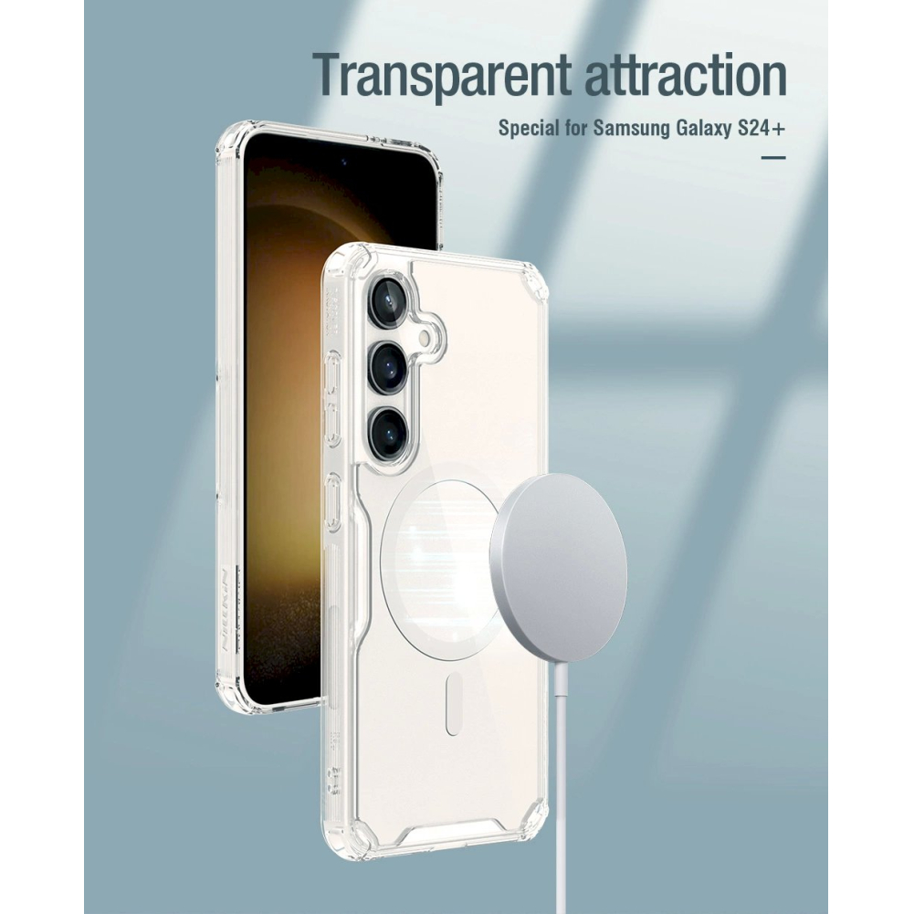 Dėklas Nillkin Nature Pro armored case with a magnetic ring for Samsung Galaxy S24+ - Baltas 6