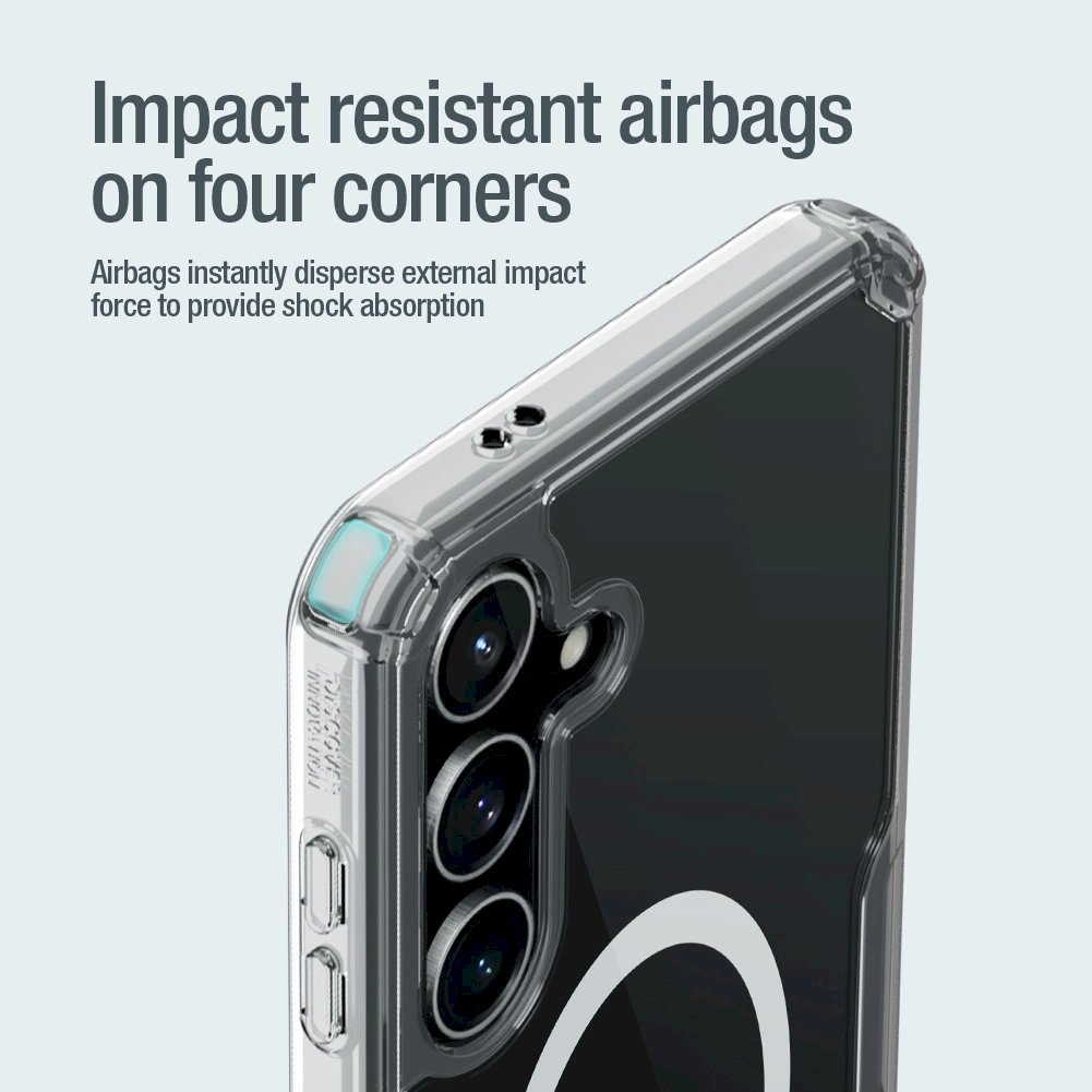 Dėklas Nillkin Nature Pro armored case with a magnetic ring for Samsung Galaxy S24+ - Baltas 14 Dėklas Nillkin Nature Pro armored case with a magnetic ring for Samsung Galaxy S24+ - Baltas 14