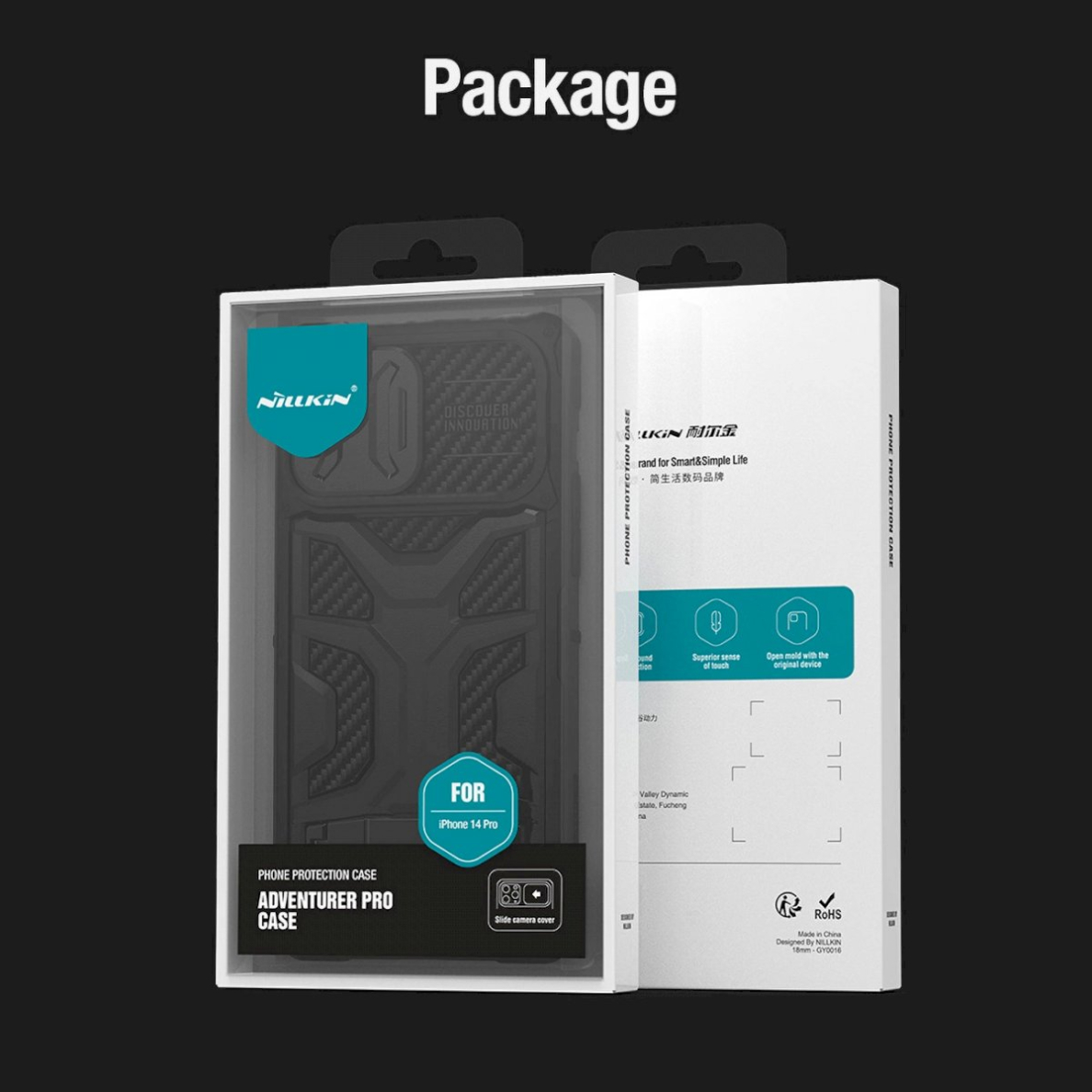 Nillkin Adventurer Pro Dėklas iPhone 14 Pro Juodas 14 Nillkin Adventurer Pro Dėklas iPhone 14 Pro Juodas 14