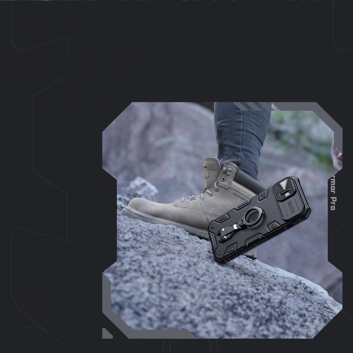 Dėklas Nillkin CamShield Armor Pro Case Cover iPhone 14 Plus Juodas 9 Dėklas Nillkin CamShield Armor Pro Case Cover iPhone 14 Plus Juodas 9