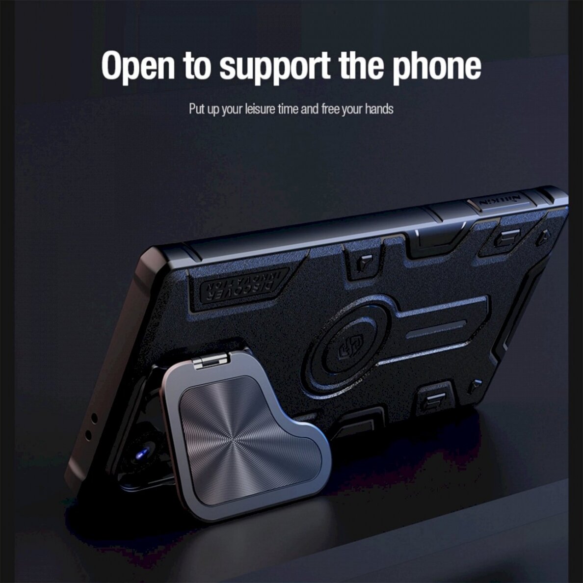 Dėklas Nillkin CamShield Armor Prop Case for Samsung Galaxy S24 Ultra - Juodas 10 Dėklas Nillkin CamShield Armor Prop Case for Samsung Galaxy S24 Ultra - Juodas 10