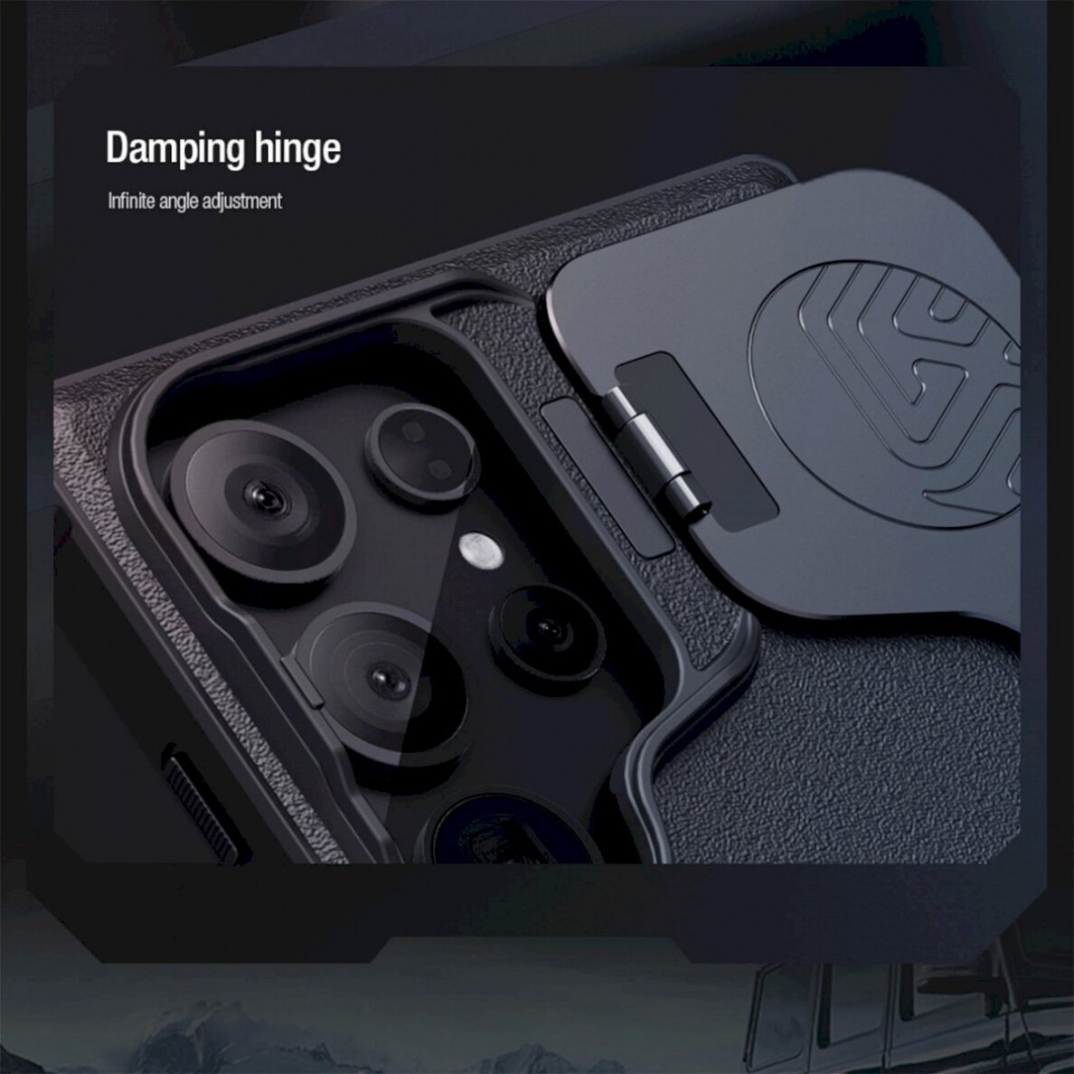 Dėklas Nillkin CamShield Armor Prop Case for Samsung Galaxy S24 Ultra - Juodas 11 Dėklas Nillkin CamShield Armor Prop Case for Samsung Galaxy S24 Ultra - Juodas 11