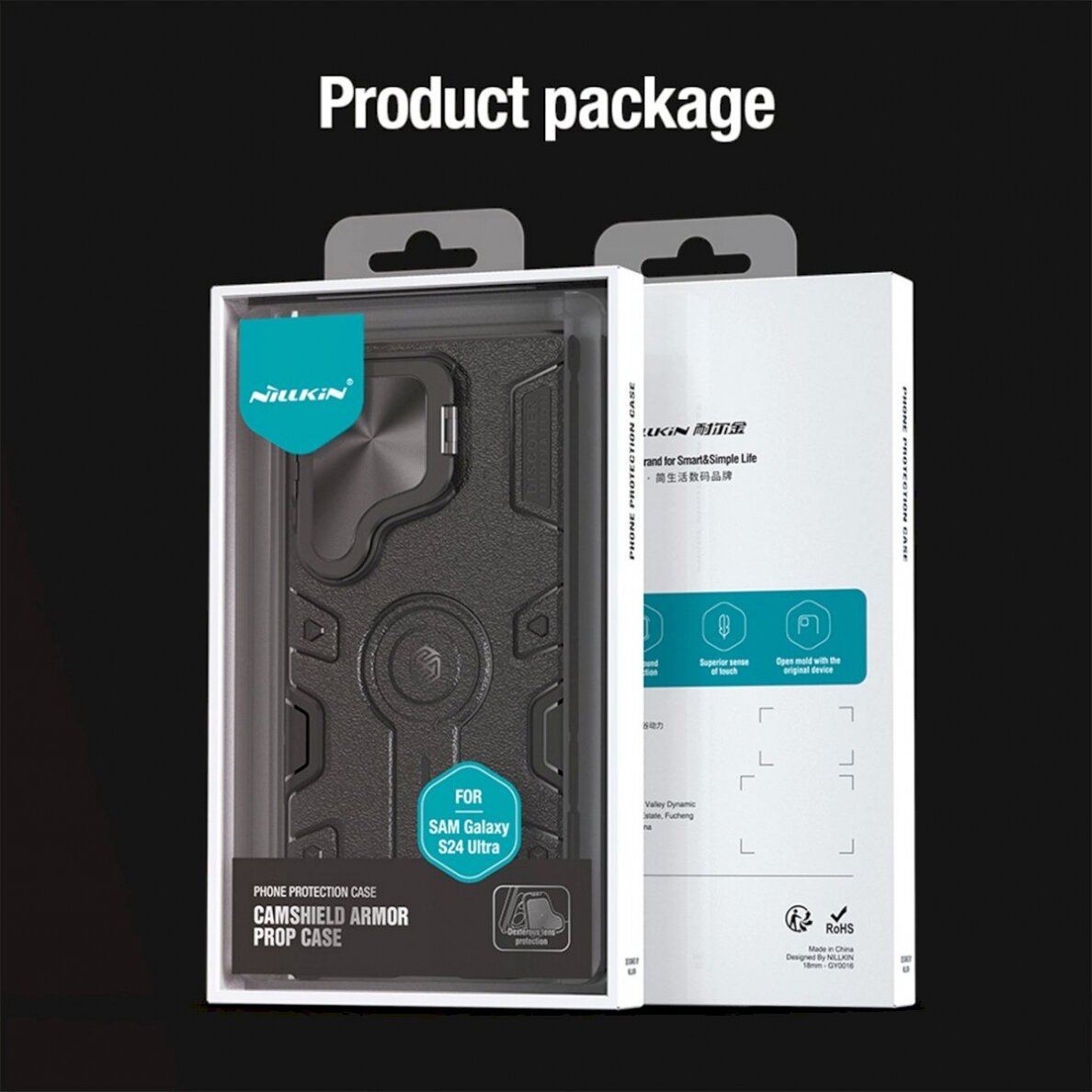 Dėklas Nillkin CamShield Armor Prop Case for Samsung Galaxy S24 Ultra - Juodas 19 Dėklas Nillkin CamShield Armor Prop Case for Samsung Galaxy S24 Ultra - Juodas 19