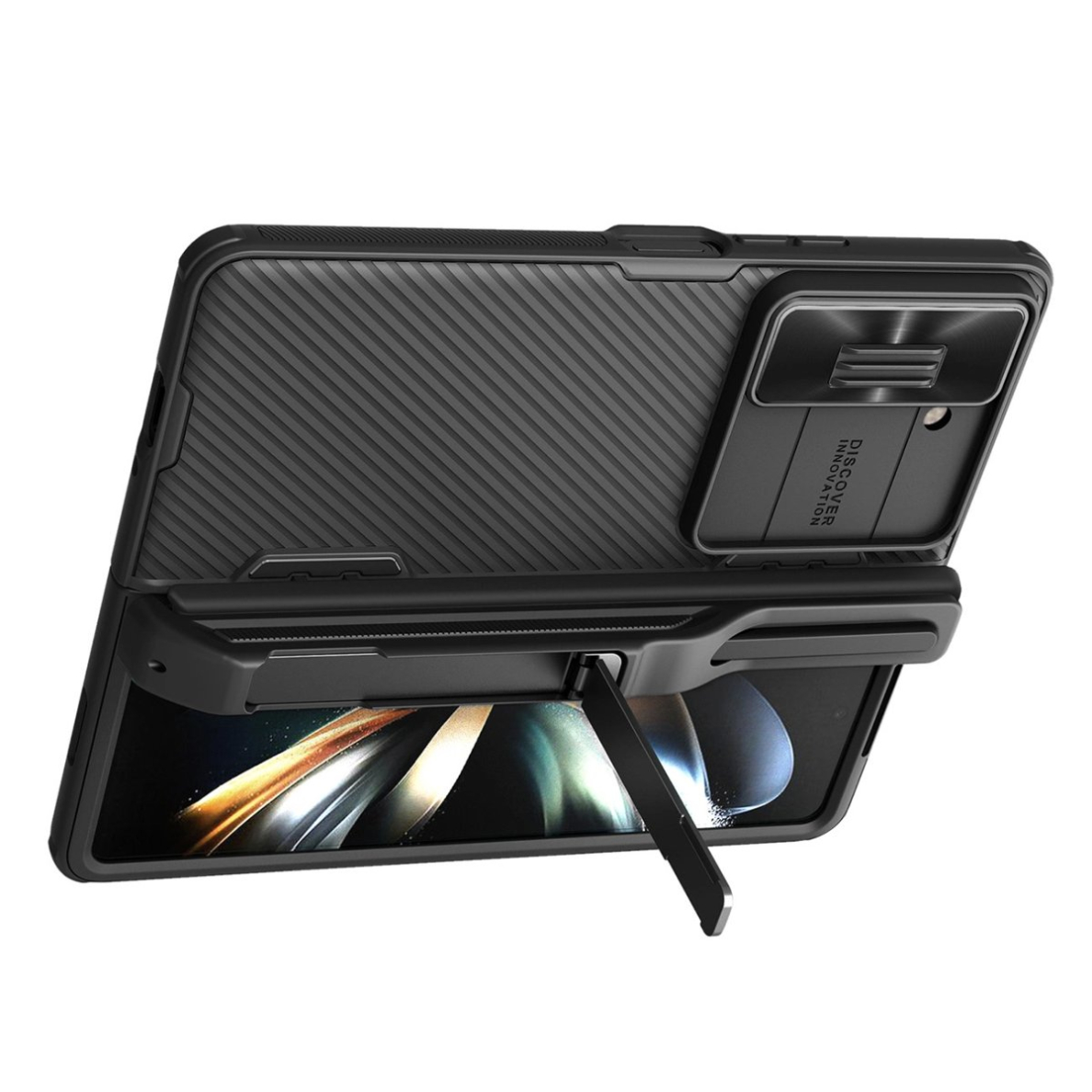 Nillkin CamShield Fold Dėklas skirtas Samsung Galaxy Z Fold 5 with additional stylus holder - juodas 2 Nillkin CamShield Fold Dėklas skirtas Samsung Galaxy Z Fold 5 with additional stylus holder - juodas 2