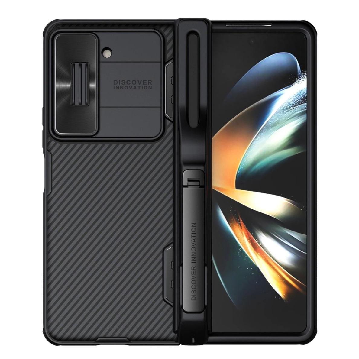 Nillkin CamShield Fold Dėklas skirtas Samsung Galaxy Z Fold 5 with additional stylus holder - juodas Nillkin CamShield Fold Dėklas skirtas Samsung Galaxy Z Fold 5 with additional stylus holder - juodas