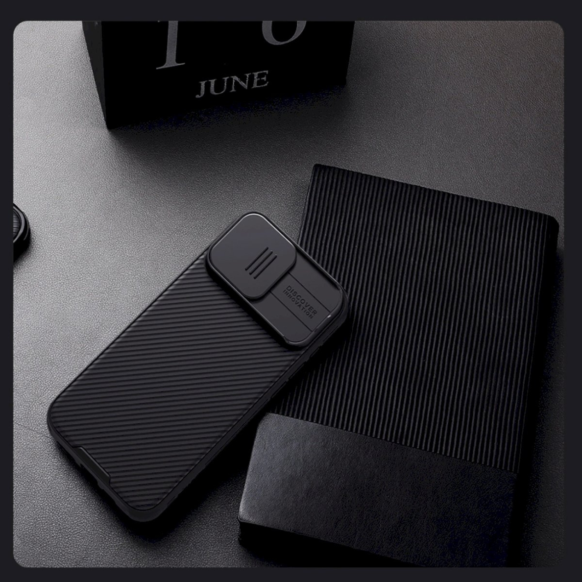 Nillkin CamShield Pro Dėklas iPhone 16 Pro Max with camera cover - Juodas 15 Nillkin CamShield Pro Dėklas iPhone 16 Pro Max with camera cover - Juodas 15