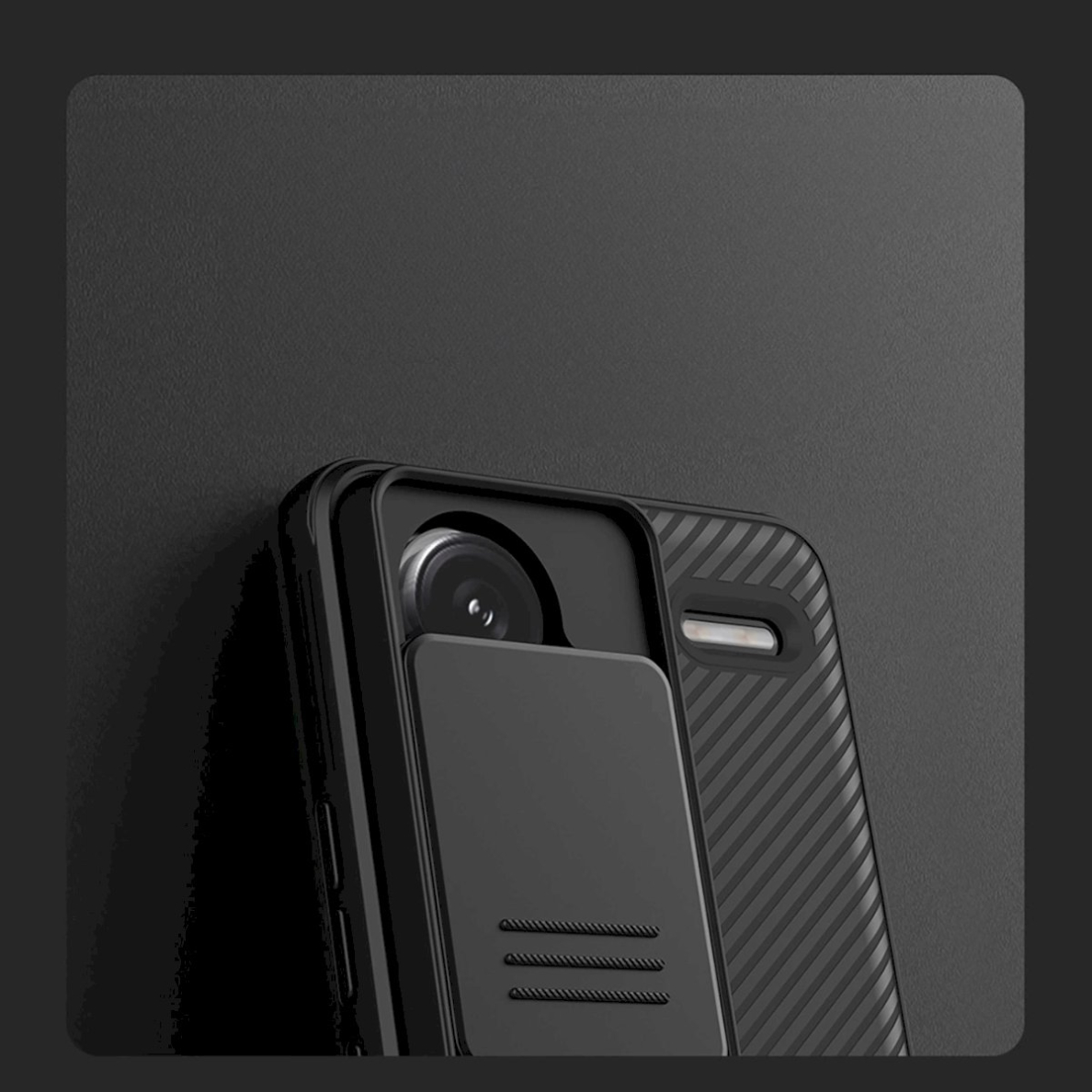 Nillkin CamShield Pro Dėklas Xiaomi Redmi Note 13 Pro+ 5G - Juodas 5 Nillkin CamShield Pro Dėklas Xiaomi Redmi Note 13 Pro+ 5G - Juodas 5