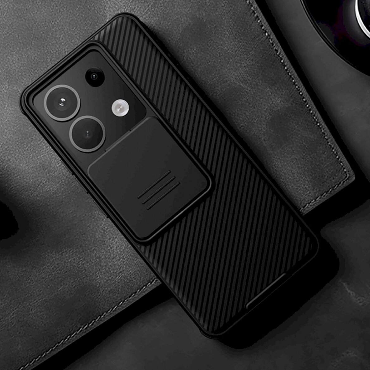 Nillkin CamShield Pro Dėklas skirtas Xiaomi Redmi Note 13 Pro 5G / Poco X6 5G - Juodas 6 Nillkin CamShield Pro Dėklas skirtas Xiaomi Redmi Note 13 Pro 5G / Poco X6 5G - Juodas 6