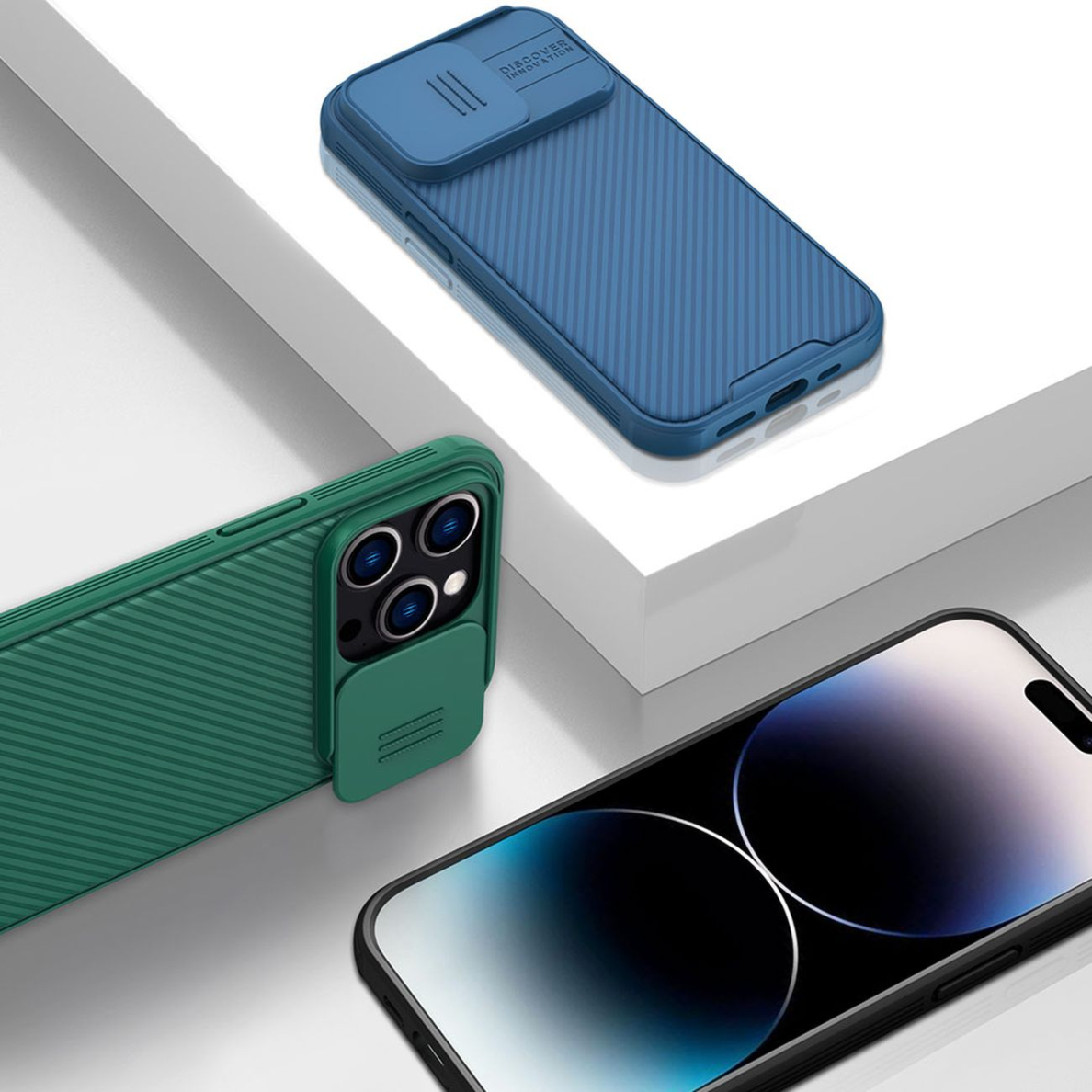 Dėklas Nillkin CamShield Pro Case (PC and TPU) iPhone 14 Pro Max Žalias 13 Dėklas Nillkin CamShield Pro Case (PC and TPU) iPhone 14 Pro Max Žalias 13