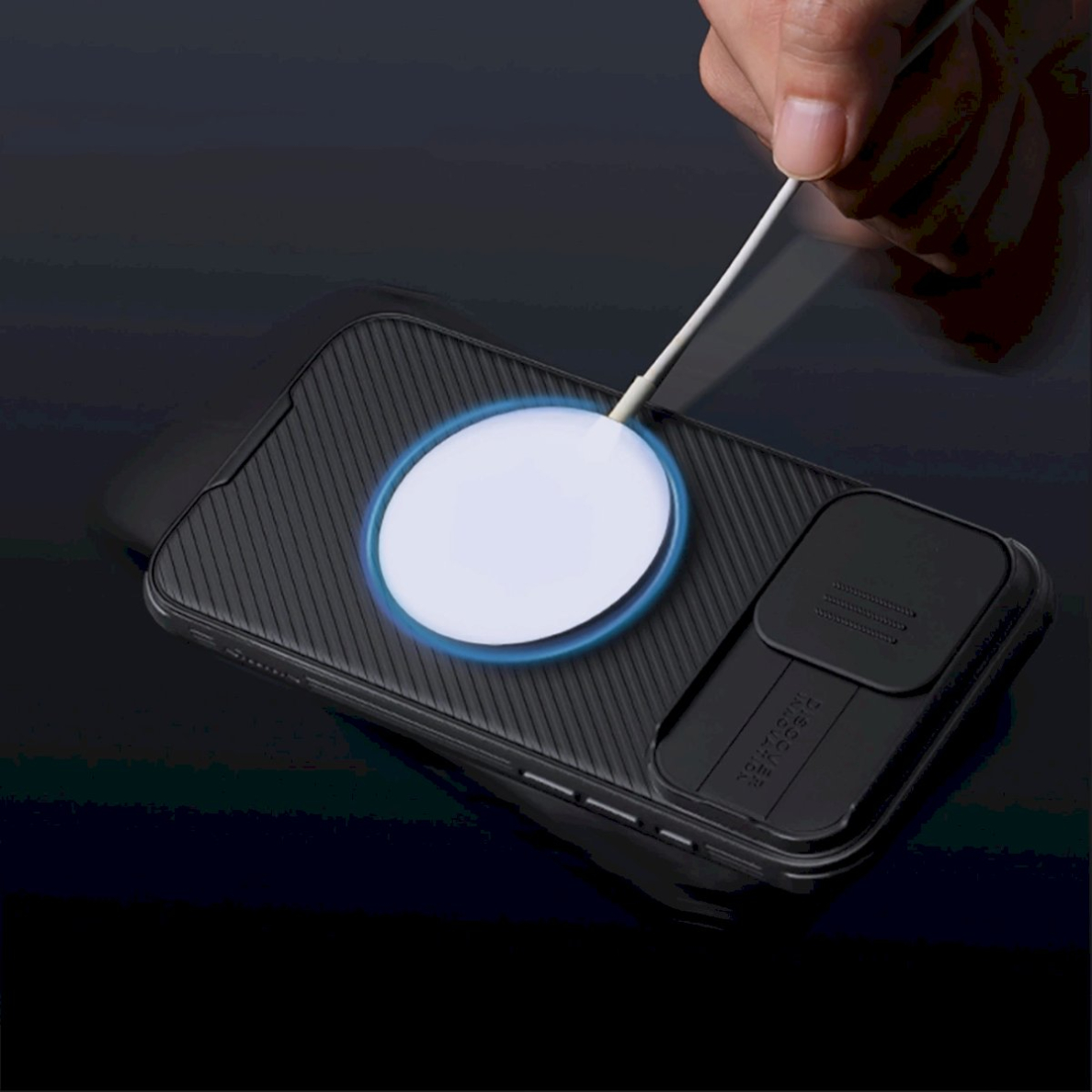 Nillkin CamShield Pro Magnetic Dėklas iPhone 16 - Juodas 14 Nillkin CamShield Pro Magnetic Dėklas iPhone 16 - Juodas 14