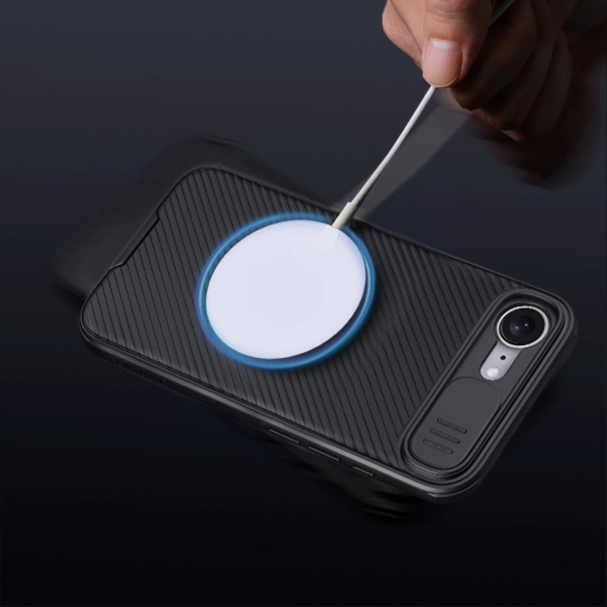 Nillkin CamShield Pro magnetinis dėklas iPhone 16E - juodas 14