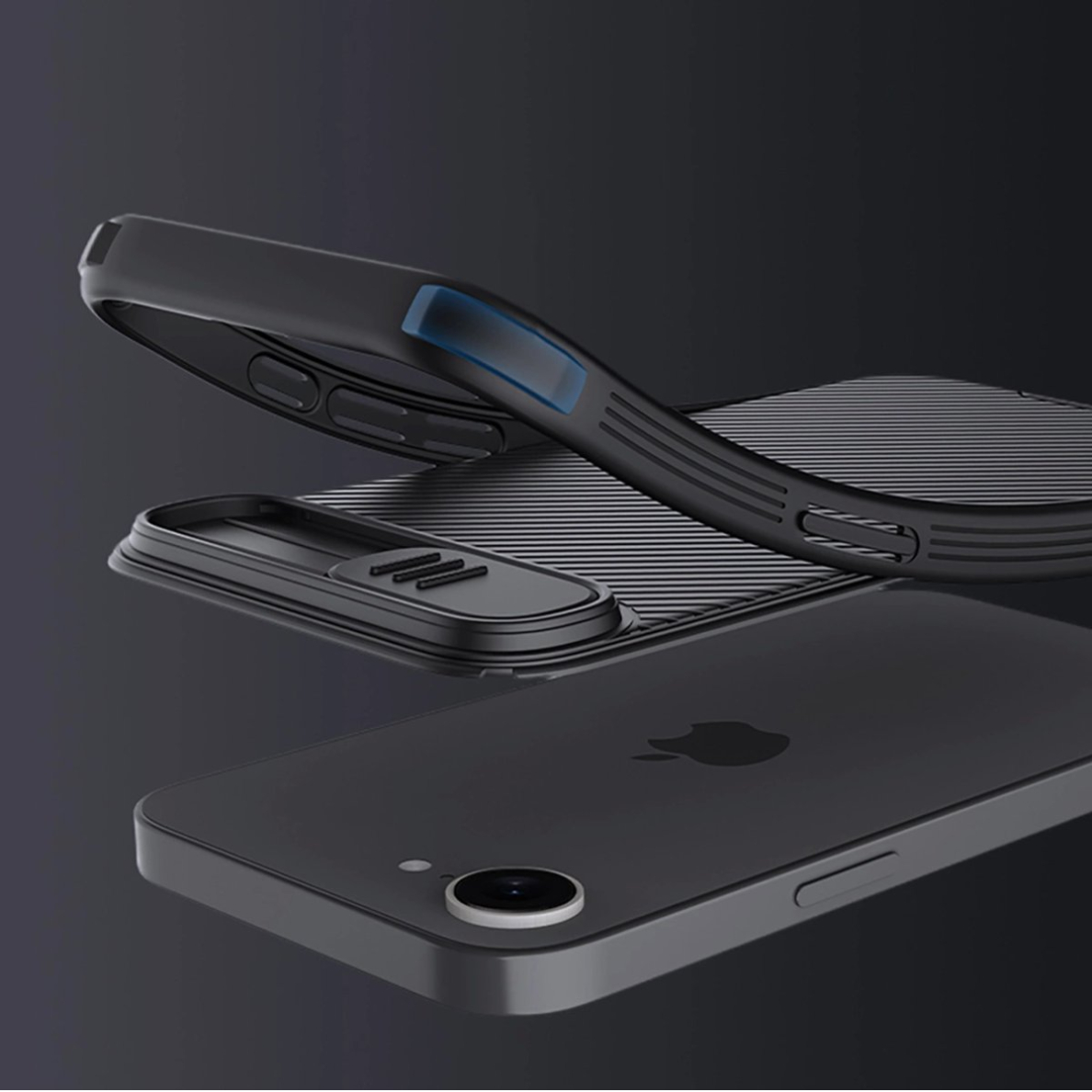 Nillkin CamShield Pro magnetinis dėklas iPhone 16E - juodas 9