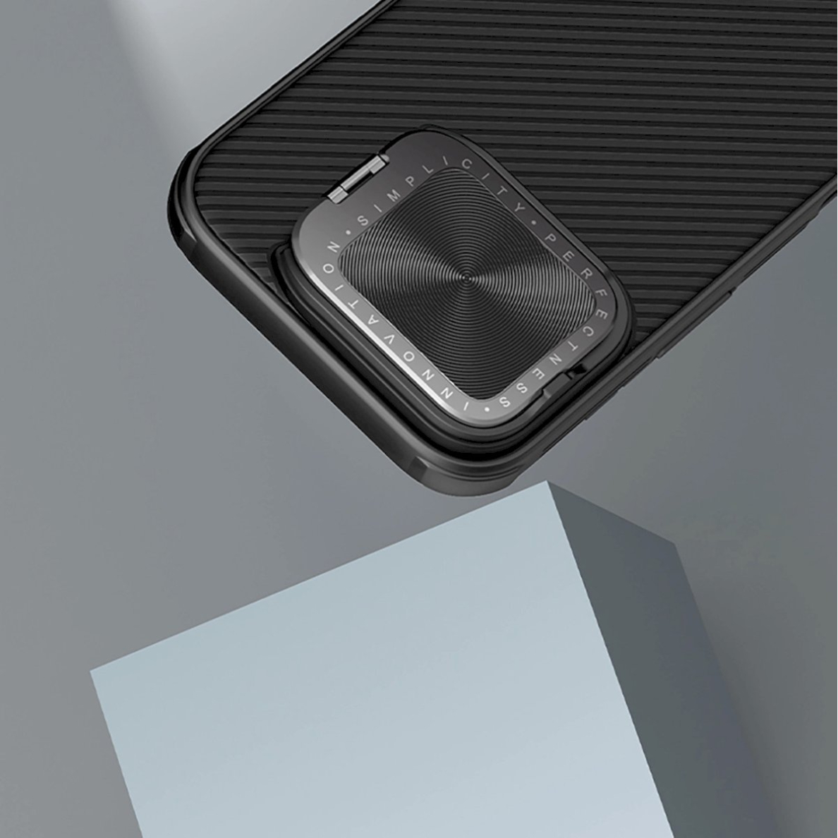 Nillkin CamShield Prop Dėklas iPhone 16 Pro Max with Camera Cover and Stand - Juodas 7 Nillkin CamShield Prop Dėklas iPhone 16 Pro Max with Camera Cover and Stand - Juodas 7