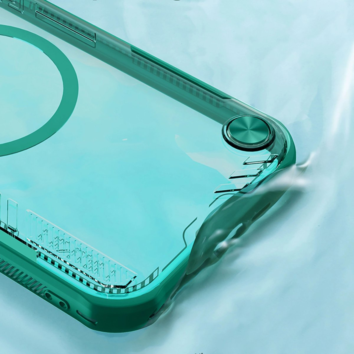 iPhone 16e Nillkin Iceblade Prop Magnetic dėklas su kameros dangteliu ir stovu - žalias 5 iPhone 16e Nillkin Iceblade Prop Magnetic dėklas su kameros dangteliu ir stovu - žalias 5