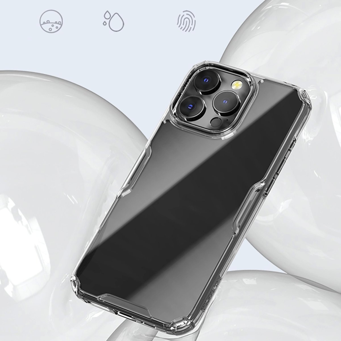 Nillkin Nature Pro Dėklas skirtas iPhone 16 Pro - transparent and white 11 Nillkin Nature Pro Dėklas skirtas iPhone 16 Pro - transparent and white 11