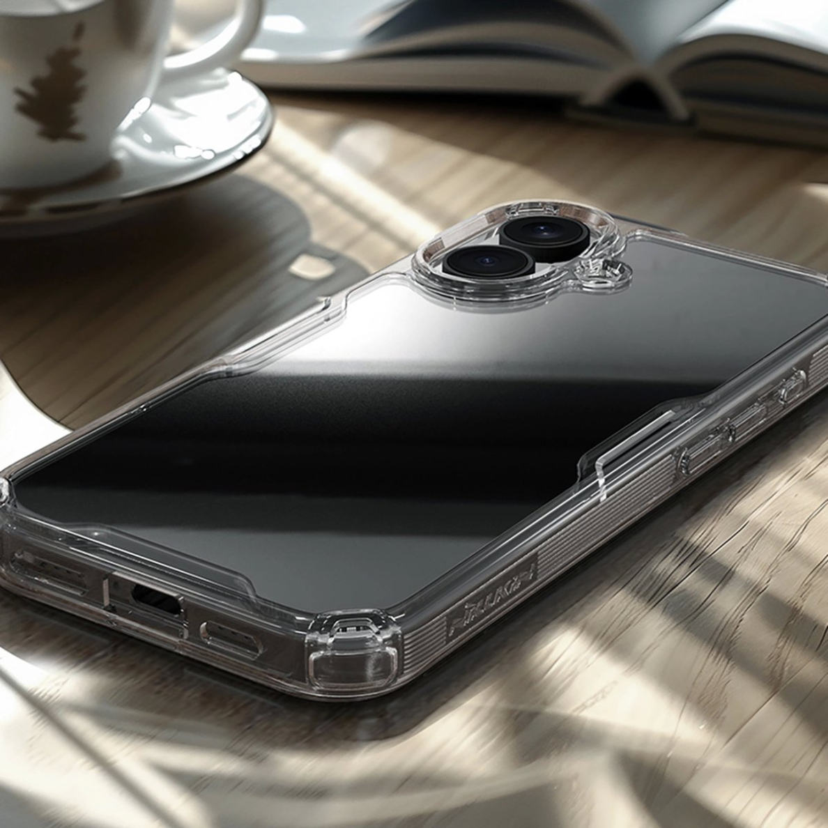 Nillkin Nature Pro Dėklas skirtas iPhone 16 - transparent and white 8 Nillkin Nature Pro Dėklas skirtas iPhone 16 - transparent and white 8