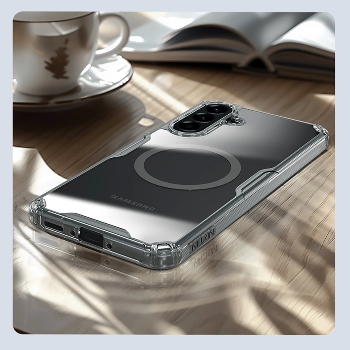 Nillkin Nature Pro magnetinis dėklas Samsung Galaxy A56 5G - permatomas 4 Nillkin Nature Pro magnetinis dėklas Samsung Galaxy A56 5G - permatomas 4