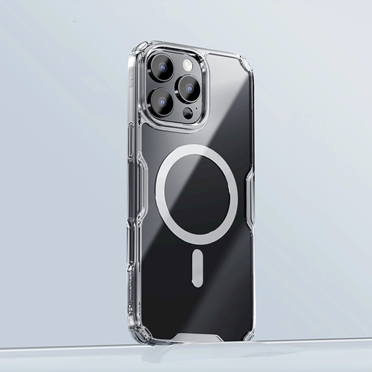 Nillkin Nature Pro Magnetic Case with MagSafe for iPhone 16 Pro - Transparent & White 5 Nillkin Nature Pro Magnetic Case with MagSafe for iPhone 16 Pro - Transparent & White 5