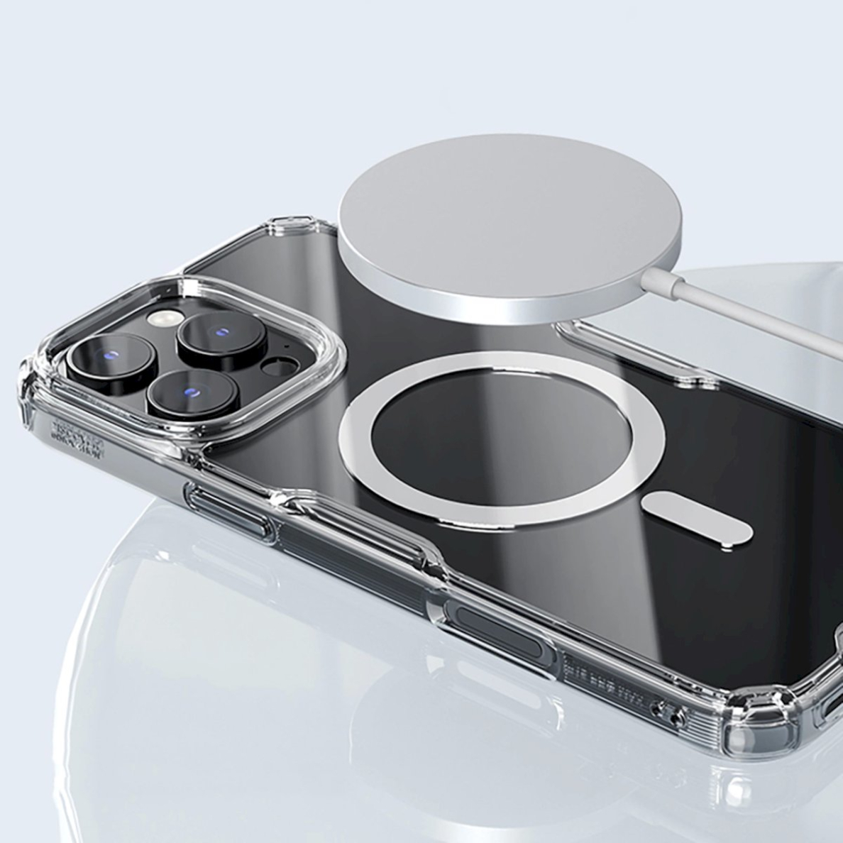 Nillkin Nature Pro Magnetic Case with MagSafe for iPhone 16 - Transparent & White 11 Nillkin Nature Pro Magnetic Case with MagSafe for iPhone 16 - Transparent & White 11