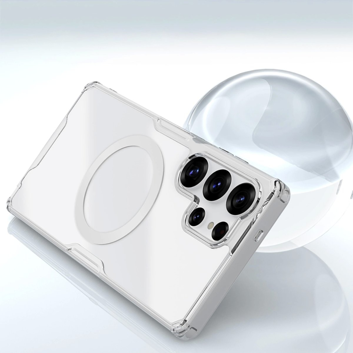 Nillkin Nature TPU Pro magnetinis dėklas su MagSafe Samsung Galaxy S25 Ultra - baltas 5