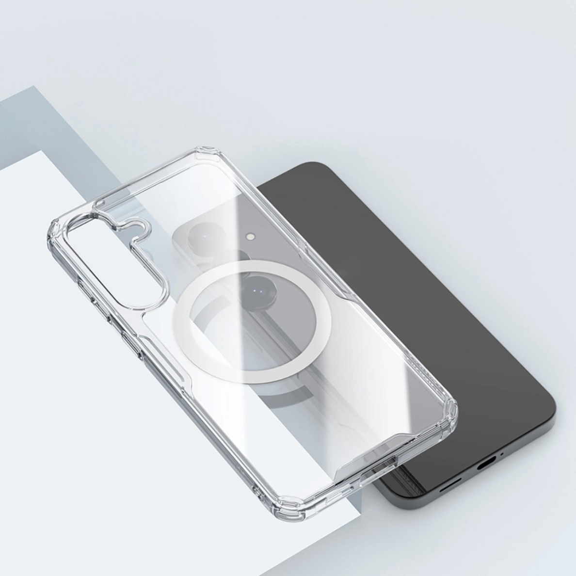 Nillkin Nature TPU Pro magnetinis dėklas su MagSafe Samsung Galaxy S25+ - baltas 6