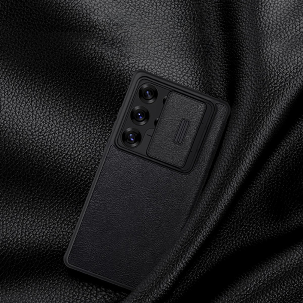 Nillkin Qin Pro dėklas Samsung Galaxy S25 Ultra su atverčiamu dangteliu ir kameros apsauga - juodas 5 Nillkin Qin Pro dėklas Samsung Galaxy S25 Ultra su atverčiamu dangteliu ir kameros apsauga - juodas 5