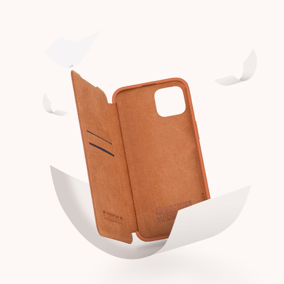 Dėklas Nillkin Qin Pro Leather Case iPhone 14 Plus Mėlynas 10