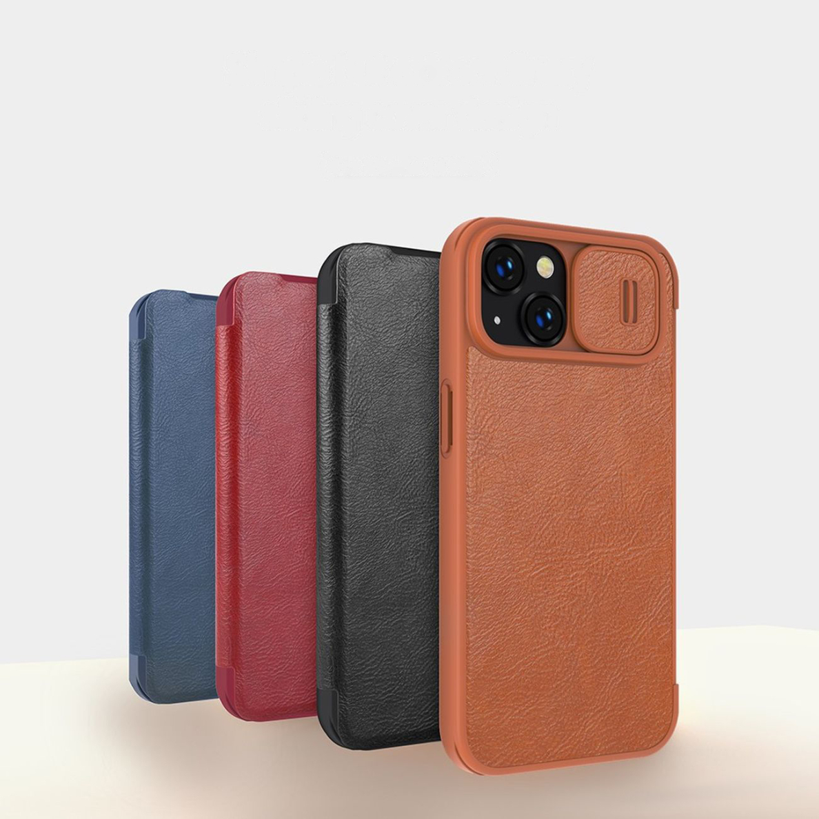 Dėklas Nillkin Qin Pro Leather Case iPhone 14 Plus Rudas 7 Dėklas Nillkin Qin Pro Leather Case iPhone 14 Plus Rudas 7