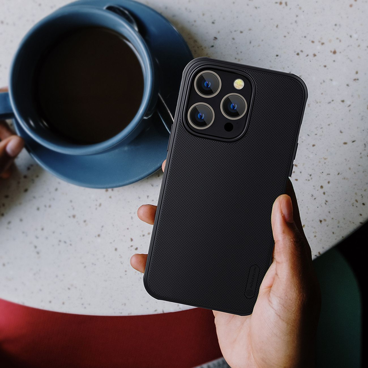 Dėklas Nillkin Super Frosted Shield Pro iPhone 14 Pro Mėlynas 13 Dėklas Nillkin Super Frosted Shield Pro iPhone 14 Pro Mėlynas 13