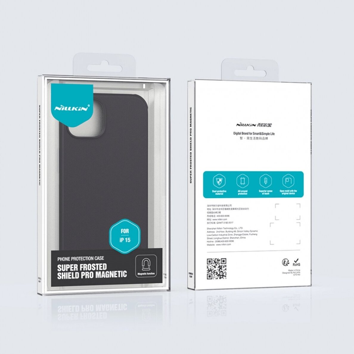 Dėklas Nillkin Super Frosted Shield Pro Magnetic Case for iPhone 15 - Juodas 18 Dėklas Nillkin Super Frosted Shield Pro Magnetic Case for iPhone 15 - Juodas 18