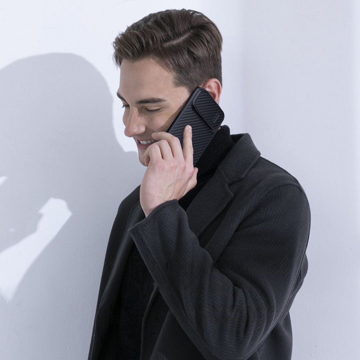 Dėklas Nillkin Synthetic Fiber S iPhone 14 Pro Juodas 15 Dėklas Nillkin Synthetic Fiber S iPhone 14 Pro Juodas 15