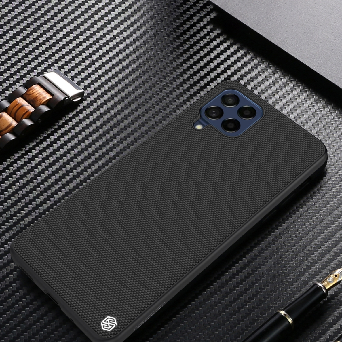 Dėklas Nillkin Textured Case Samsung Galaxy M53 5G Juodas 9 Dėklas Nillkin Textured Case Samsung Galaxy M53 5G Juodas 9