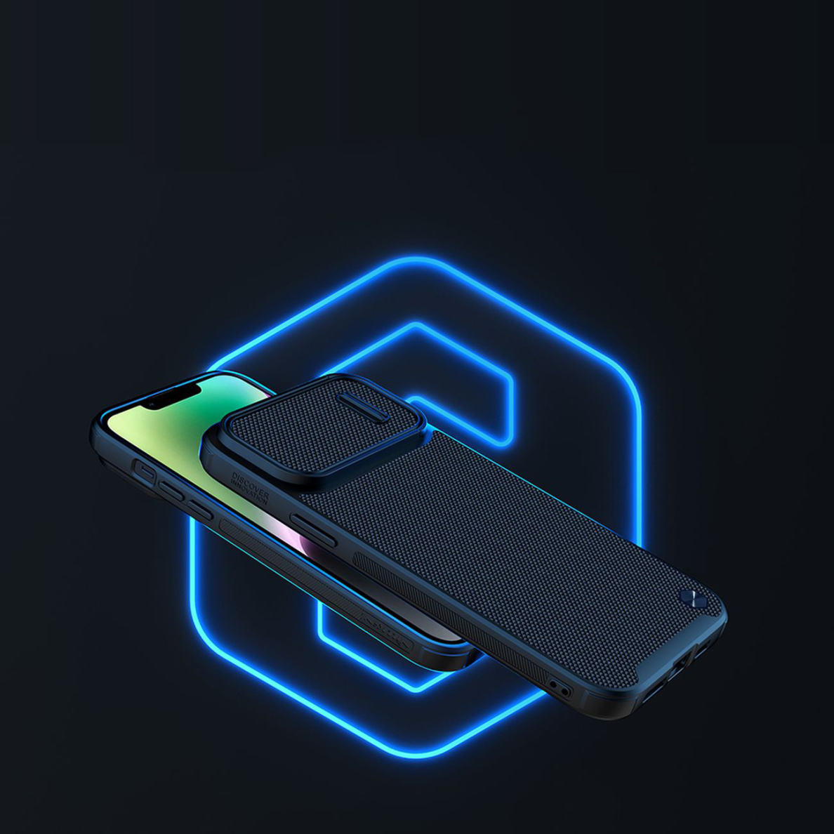 Dėklas Nillkin Textured S MagSafe case with camera cover iPhone 14 Mėlynas 6 Dėklas Nillkin Textured S MagSafe case with camera cover iPhone 14 Mėlynas 6