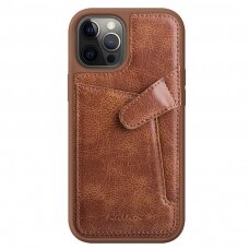 Odinis dėklas Nillkin Aoge Leather iPhone 12 mini rudas