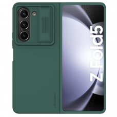 Dėklas Nillkin CamShield Silky Silicone Case skirta Samsung Galaxy Z Fold 5 su Camera Protector - Dark žalias