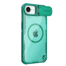 iPhone 16e Nillkin Iceblade Prop Magnetic dėklas su kameros dangteliu ir stovu - žalias