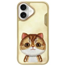 iPhone 16 dėklas Nimmy Big Eyed Pet 2.0 Cat – žalias